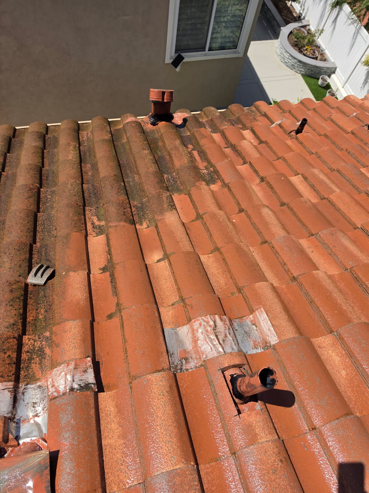 Before and after Roof Cleaning
